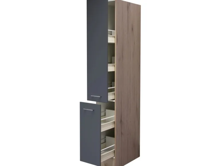 Flex-Well Exclusiv Küchen-Apothekerhochschrank Morena 30 cm Basaltgr. - San Remo