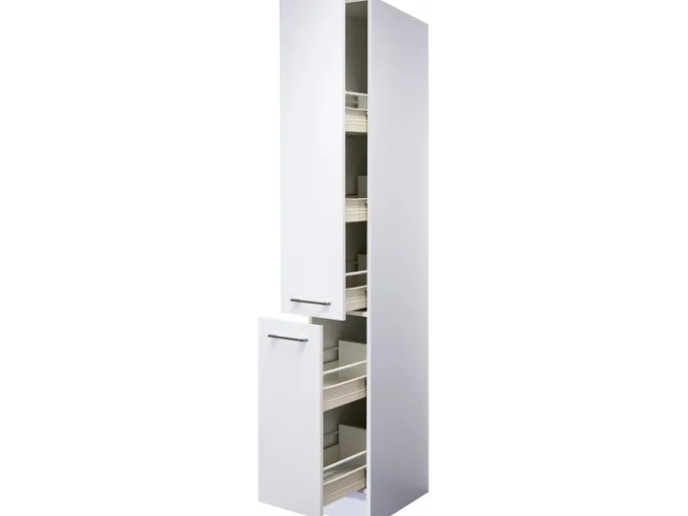 Flex-Well Exclusiv Küchen-Apotheker-Küchen-Hochschrank Joelina 30 cm Weiß