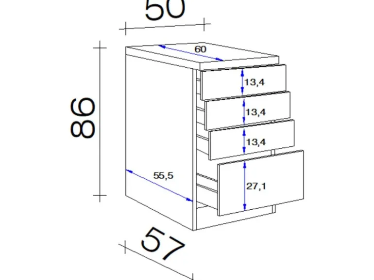Flex-Well Exclusiv Küchen-Auszugschrank Orlando 50cm Kaschmir Glanz-Sonoma Eiche