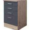 Flex-Well Exclusiv Küchen-Auszugschrank Morena 50cm  Basaltgr.-San Remo
