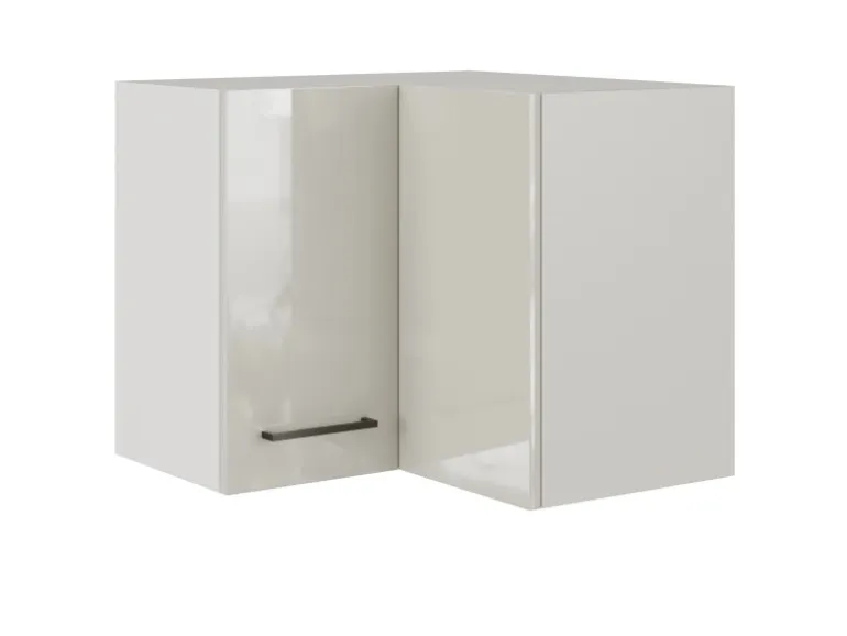 Flex-Well Exclusiv Küchen-Eck-Hängeschrank Lund 60x60cm Lichtgrau gl.-Rauchgrau