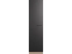 Flex-Well Exclusiv Küchen-Geschirrschrank Capri 50 cm Schwarz Matt-Endgrain Oak