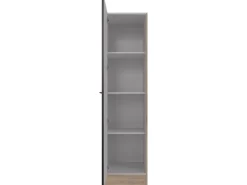 Flex-Well Exclusiv Küchen-Geschirrschrank Capri 50 cm Schwarz Matt-Endgrain Oak