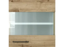 Flex-Well Exclusiv Küchen-Glas-Oberschrank Cara 50cmx55cm Artisan Eiche