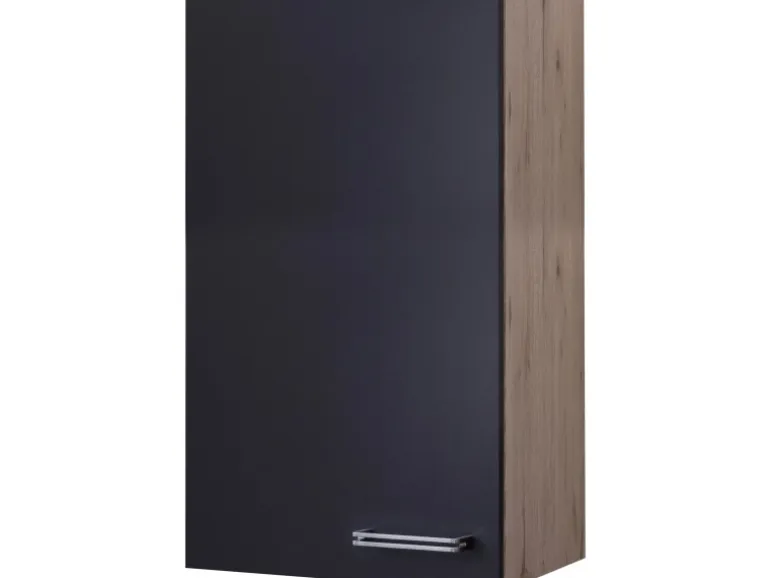 Flex-Well Exclusiv Küchen-Hängeschrank Lara 50x89cm Anthrazit-San Remo Eiche