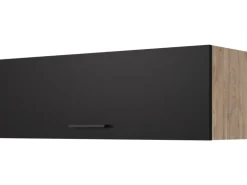 Flex-Well Exclusiv Küchen-Kurz-Oberschrank Capri 100x32cm Schwarz-Endgrain Oak