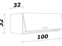 Flex-Well Exclusiv Küchen-Kurz-Hängeschrank Joelina 100 x 32 cm Weiß