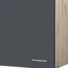 Flex-Well Exclusiv Küchen-Oberschrank Morena 50cm Basaltgrau matt-San Remo Eiche