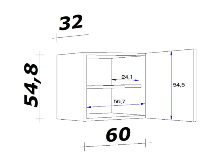 Flex-Well Exclusiv Küchen-Oberschrank Cara 60x 55cm Artisan Eiche Nachbildung
