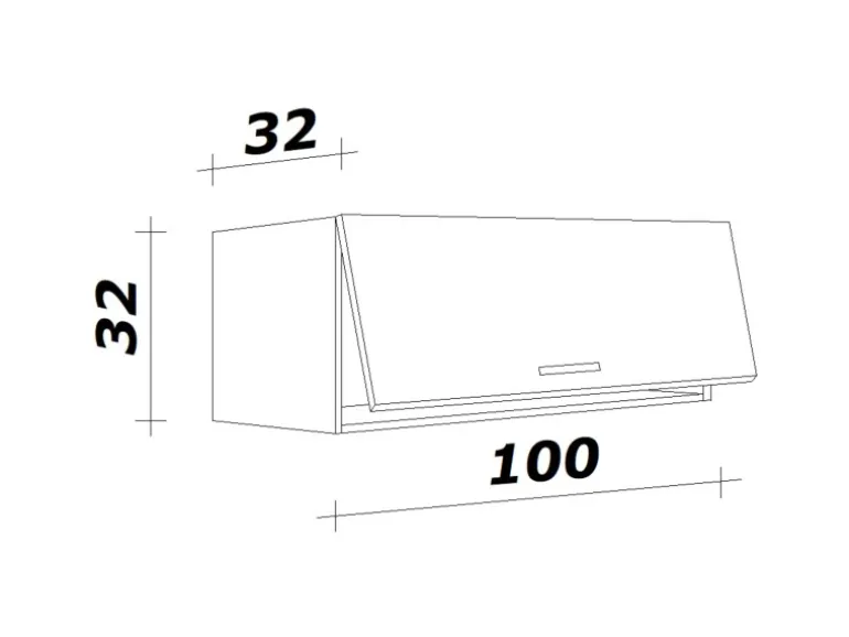 Flex-Well Exclusiv Küchen-Oberschrank Cara 100x32cm Artisan Eiche Nachbildung