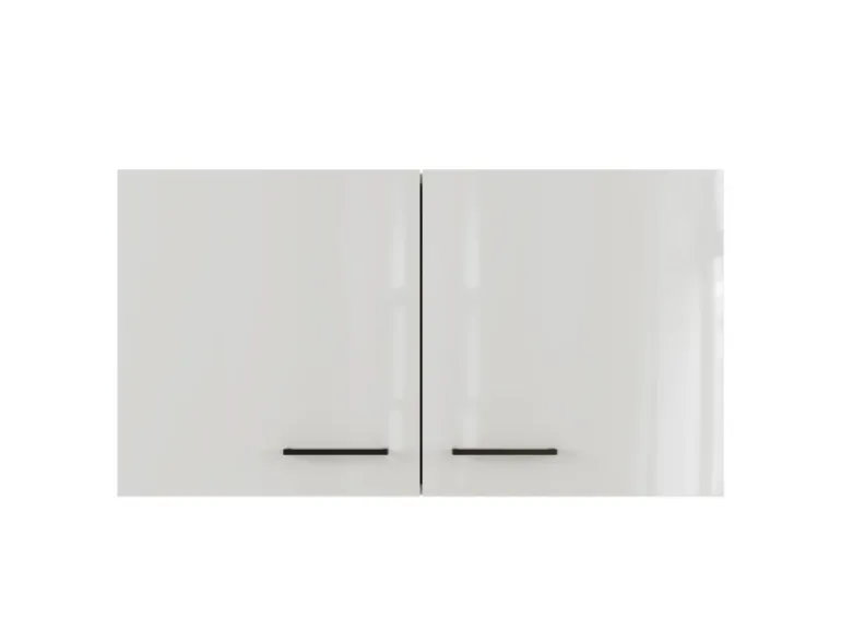 Flex-Well Exclusiv Küchen-Oberschrank Lund 100x55cm Lichtgrau glänzend-Rauchgrau