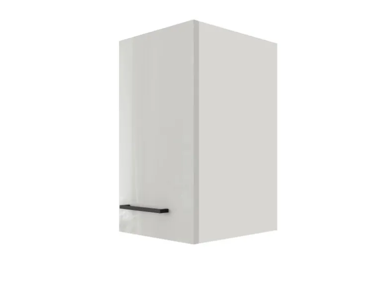 Flex-Well Exclusiv Küchen-Oberschrank Lund 30x55cm Lichtgrau glänzend-Rauchgrau