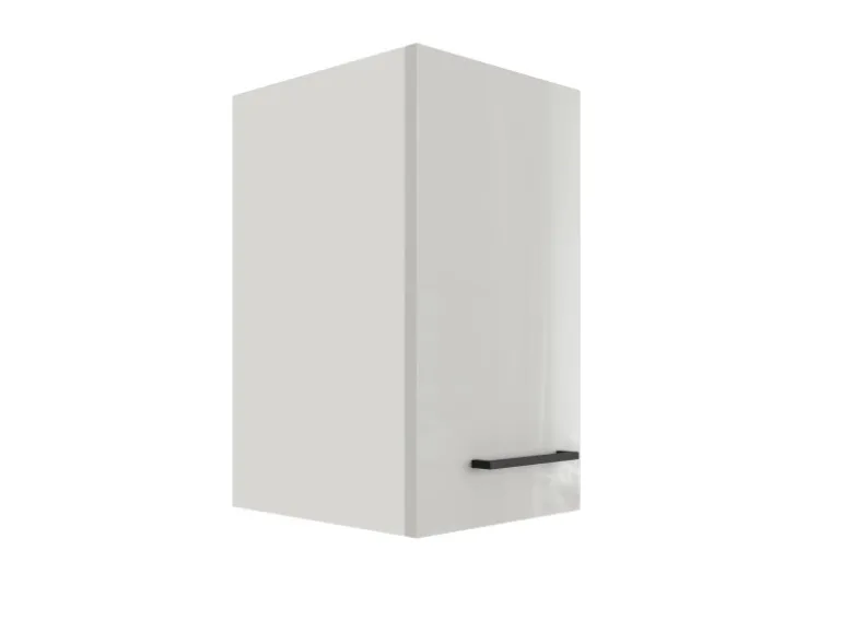 Flex-Well Exclusiv Küchen-Oberschrank Lund 30x55cm Lichtgrau glänzend-Rauchgrau