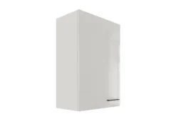 Flex-Well Exclusiv Küchen-Oberschrank Lund 60x89cm Lichtgrau glänzend-Rauchgrau