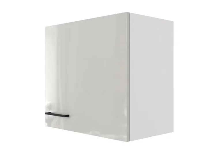 Flex-Well Exclusiv Küchen-Oberschrank Lund 60x55cm Lichtgrau glänzend-Rauchgrau