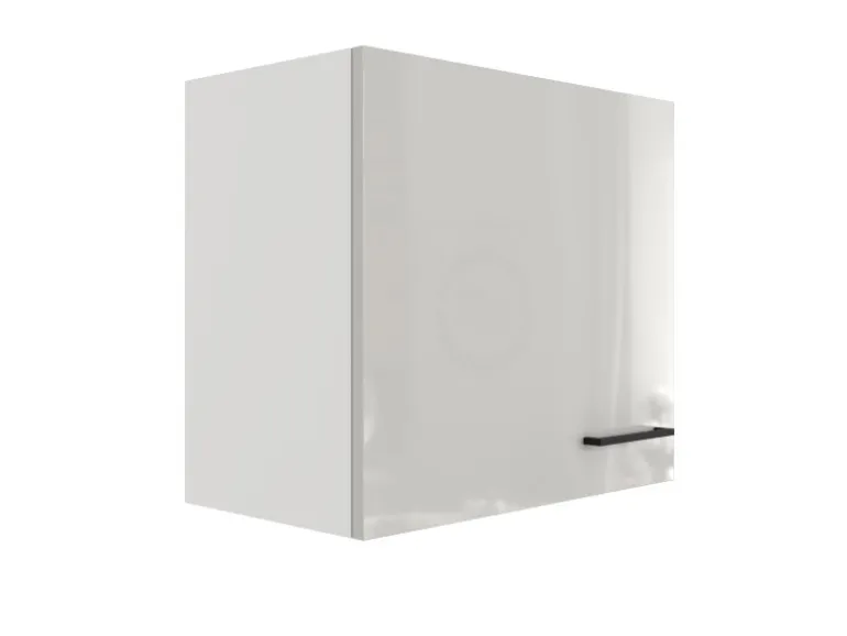 Flex-Well Exclusiv Küchen-Oberschrank Lund 60x55cm Lichtgrau glänzend-Rauchgrau