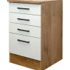 Flex-Well Exclusiv Küchen-Schubkasten-Unterschrank Vintea 50cm Magnolie-L.