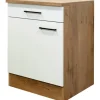 Flex-Well Exclusiv Küchen-Unterschrank Vintea 60 cm Magnolie matt - Lancelot Oak