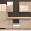 Flex-Well Exclusiv Küchenzeile Orlando 270 cm ohne E-Geräte Kaschmir Glanz