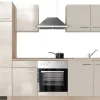 Flex-Well Exclusiv Küchenzeile Orlando 270 cm Kaschmir Glanz - Sonoma Eiche