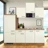 Flex-Well Exclusiv Küchenzeile Vintea 210 cm Magnolia-Lancelot Oak