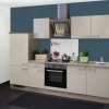 Flex-Well Exclusiv Küchenzeile Orlando 270 cm Kaschmir Glanz-Sonoma Eiche