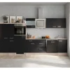 Flex-Well Exclusiv Küchenzeile Lara 360 cm Anthrazit - San Remo Eiche