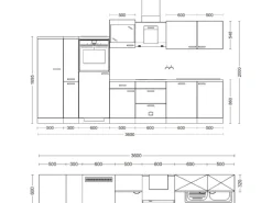 Flex-Well Exclusiv Küchenzeile Lara 360 cm Anthrazit - San Remo Eiche