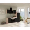 Flex-Well Exclusiv Küchenzeile Lara 220 cm Anthrazit - San Remo Eiche