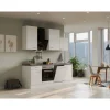 Flex-Well Exclusiv Küchenzeile Joelina 220 cm Weiß matt - Beton Grau