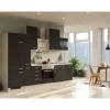 Flex-Well Exclusiv Küchenzeile Lara 310 cm Anthrazit - San Remo Eiche