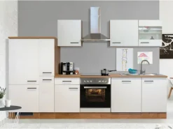 Flex-Well Exclusiv Küchenzeile Vintea 310 cm Magnolia-Lancelot Oak
