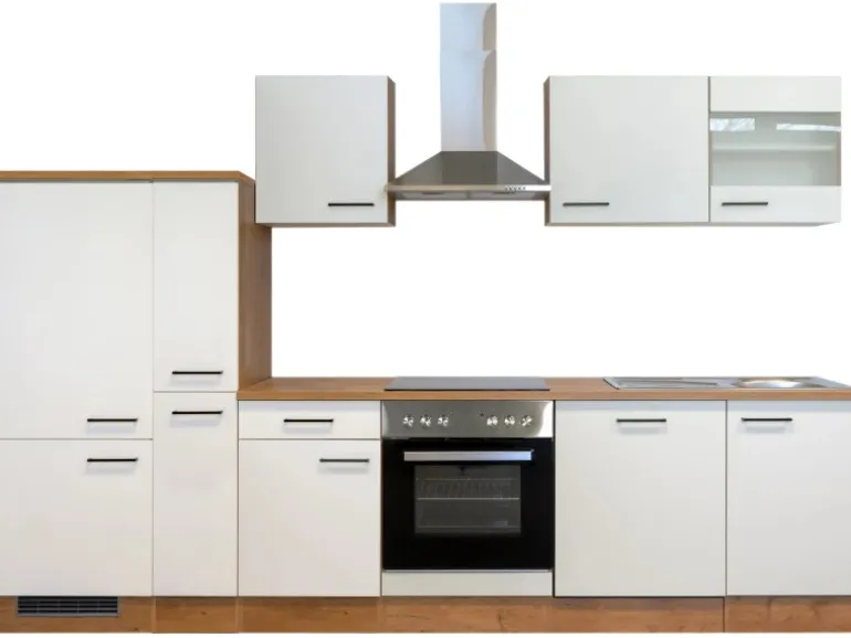 Flex-Well Exclusiv Küchenzeile Vintea 310 cm Magnolia-Lancelot Oak