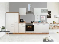 Flex-Well Exclusiv Küchenzeile Vintea 310 cm Magnolia-Lancelot Oak