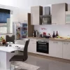Flex-Well Exclusiv Küchenzeile Orlando 280 cm Kaschmir Glanz-Sonoma Eiche
