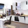 Flex-Well Exclusiv Küchenzeile Valero 280 cm Hochglanz Weiß-Sonoma Eiche