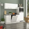 Flex-Well Exclusiv Küchenzeile Joelina 210 cm Weiß matt