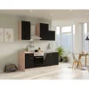 Flex-Well Exclusiv Küchenzeile Lara 220 cm Anthrazit - San Remo Eiche