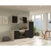 Flex-Well Exclusiv Küchenzeile Lara 220 cm Anthrazit - San Remo Eiche