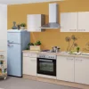 Flex-Well Exclusiv Küchenzeile Orlando 210 cm Kaschmir Glanz-Sonoma Eiche
