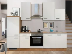 Flex-Well Exclusiv Küchenzeile Vintea 280 cm Magnolia-Lancelot Oak