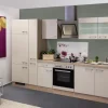 Flex-Well Exclusiv Küchenzeile Orlando 300 cm Kaschmir Glanz-Sonoma Eiche