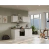 Flex-Well Exclusiv Küchenzeile Joelina 210 cm Weiß matt - Beton Grau