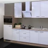 Flex-Well Exclusiv Küchenzeile Valero 270 cm Hochglanz Weiß-Sonoma Eiche NB
