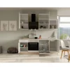 Flex-Well Exclusiv Küchenzeile Valero 220 cm Hochglanz Weiß - Sonoma Eiche