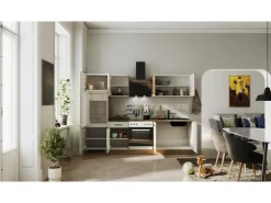 Flex-Well Exclusiv Küchenzeile Cara 270 cm Schilfgrün matt - Artisan Eiche