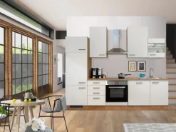 Flex-Well Exclusiv Küchenzeile Vintea 280 cm Magnolia-Lancelot Oak