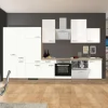 Flex-Well Exclusiv Küchenzeile Valero 360 cm Hochglanz Weiß