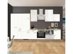 Flex-Well Exclusiv Küchenzeile Valero 360 cm Hochglanz Weiß