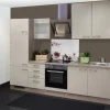Flex-Well Exclusiv Küchenzeile Orlando 270 cm Kaschmir Glanz-Sonoma Eiche